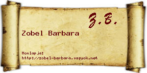 Zobel Barbara névjegykártya