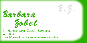 barbara zobel business card